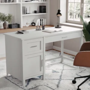Martha Stewart Teague Shaker Style Home Office Desk with Storage