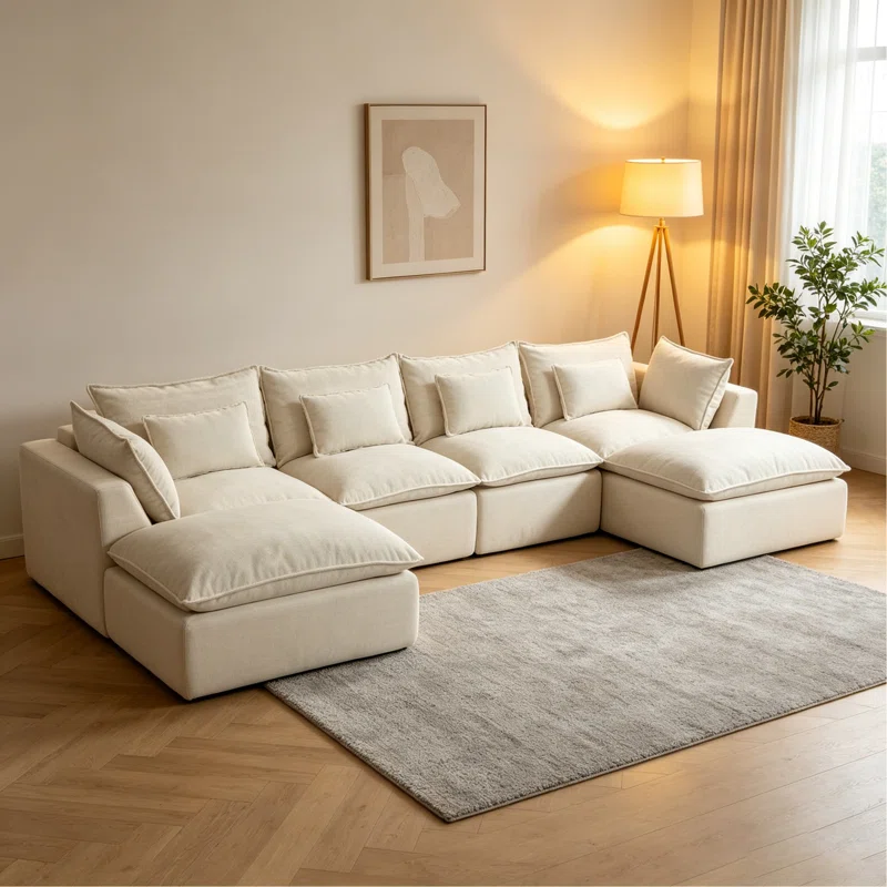 Boneless Cloud Couch Oversized Modular Sectional Sofa True Relax Comfy Couches Wide&Deep Seat Sofas